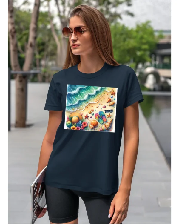 Koszulka Plaża, fale i klapki UNISEX