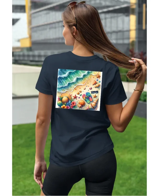 Koszulka Plaża, fale i klapki UNISEX