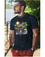 Koszulka Plażowy styl życia <br>jedz, śpij, plażuj, powtarzaj - Unisex, dla niego