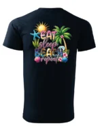 Koszulka Plażowy styl życia <br>jedz, śpij, plażuj, powtarzaj - Unisex, dla niego