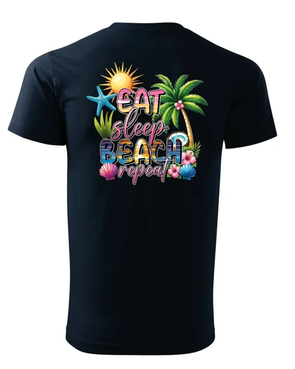 Koszulka Plażowy styl życia <br>jedz, śpij, plażuj, powtarzaj - Unisex, dla niego