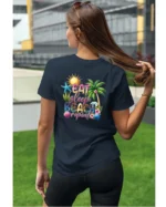 Koszulka Plażowy styl życia <br>jedz, śpij, plażuj, powtarzaj - Unisex, dla niej