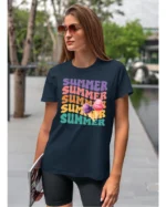 Koszulka Lato pełne smaku <br>delektuj się słodkimi chwilami - Unisex, dla niej