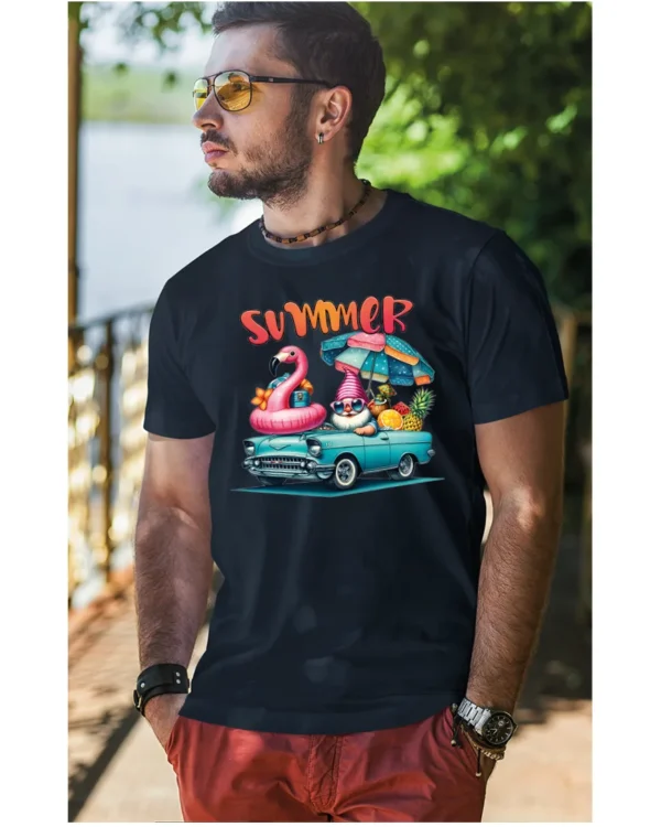 Koszulka Lato pełne radości <br>wyrusz w podróż do przygód - Unisex, dla niego