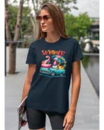 Koszulka Lato pełne radości <br>wyrusz w podróż do przygód - Unisex, dla niej
