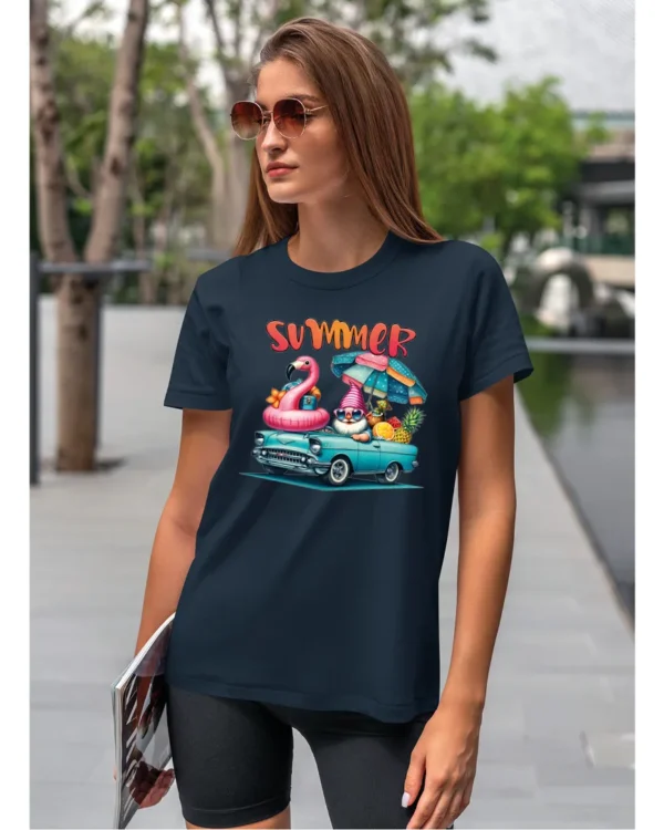 Koszulka Lato pełne radości <br>wyrusz w podróż do przygód - Unisex, dla niej