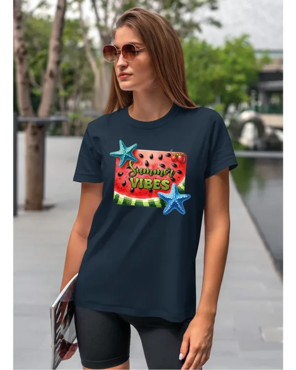 Koszulka Letnie wibracje <br>poczuj radość lata - Unisex, dla niej