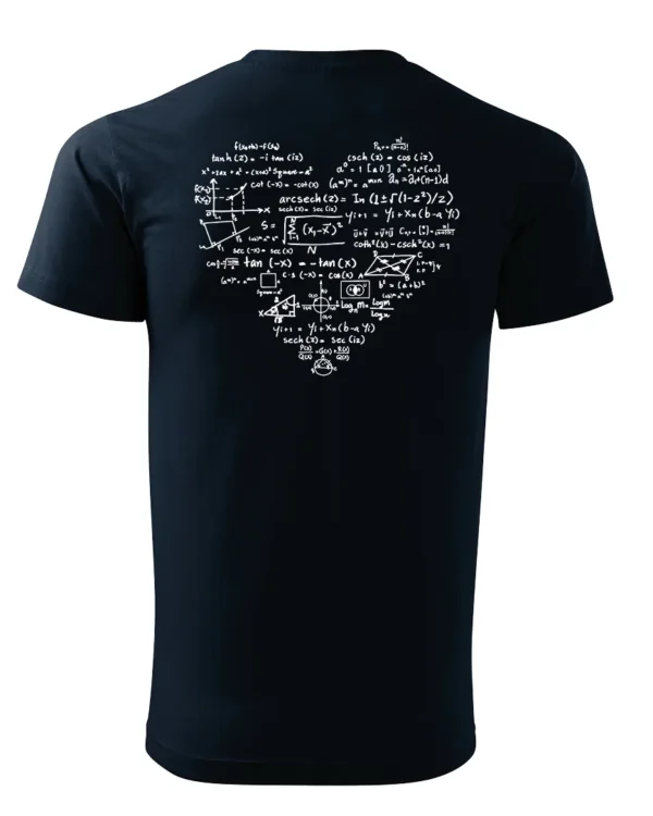 Koszulka Matematyczne serce, dla miłośników liczb – edycja White, Unisex