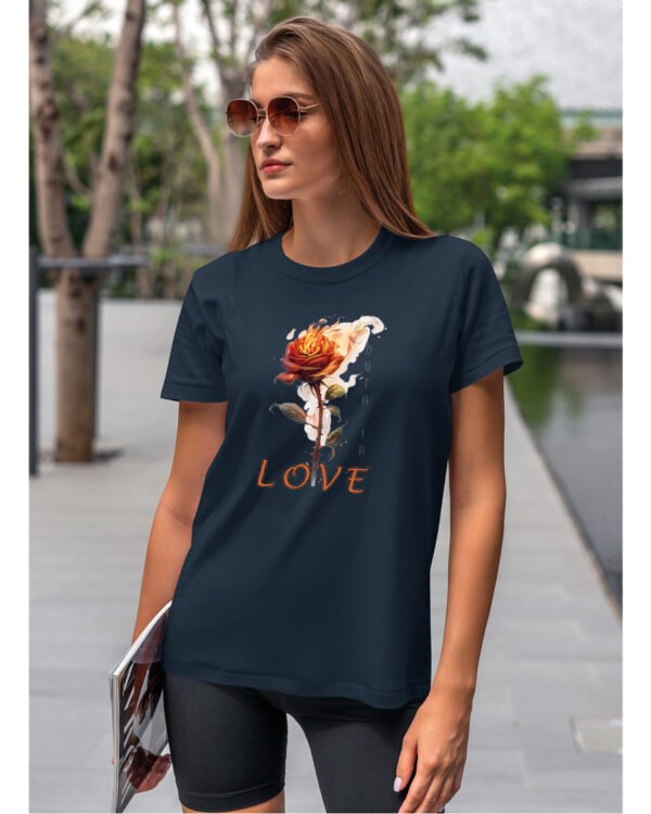 Koszulka Burn in Love <br>Romantyczny płomień - Unisex, dla niej