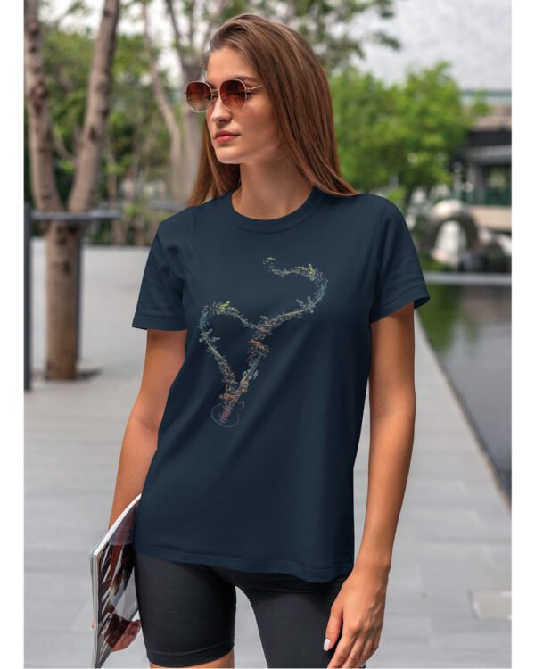 Koszulka Rytm Miłości <br>Muzyczne Serce - Unisex, dla niej