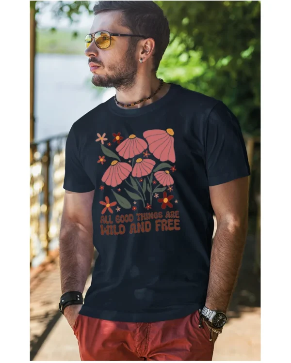 Koszulka Wild and Free <br>Piękno natury - Unisex, dla niego