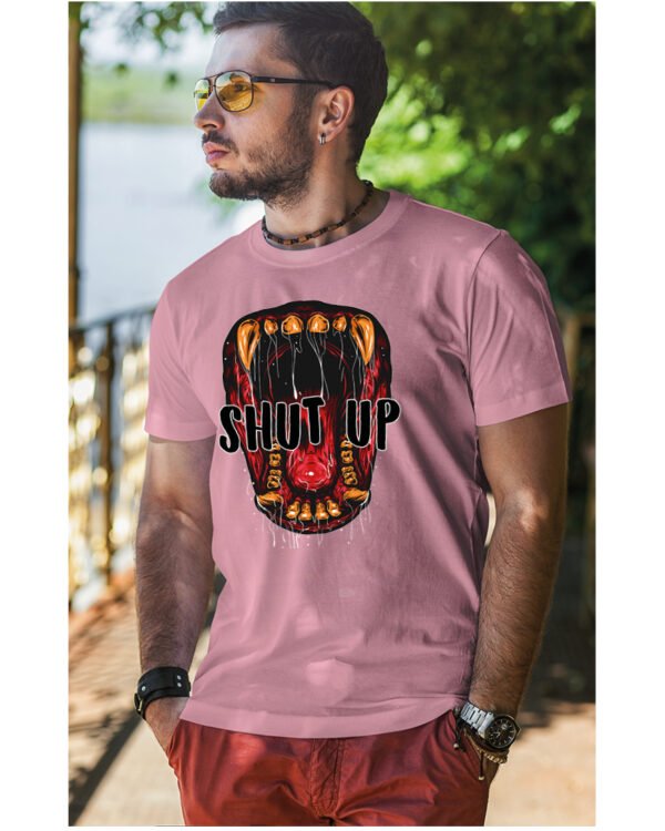 Koszulka unisex napis “Shut up”, dla niego – wybierz kolor!