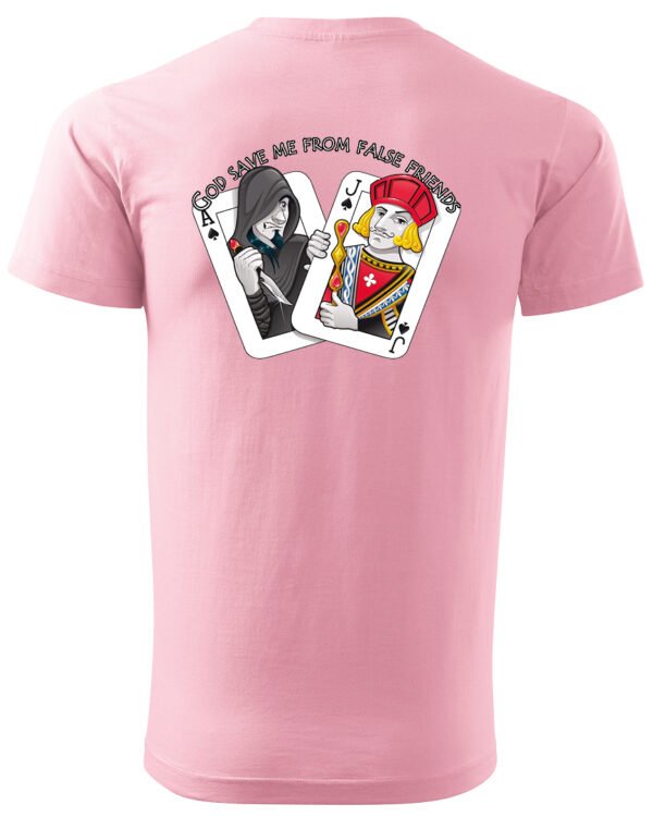 Koszulka unisex napis “God save me from false friends”, dla niej – wybierz kolor!