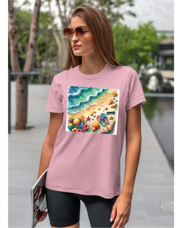 Koszulka Plaża, fale i klapki UNISEX