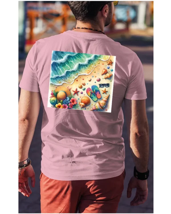 Koszulka Plaża, fale i klapki UNISEX