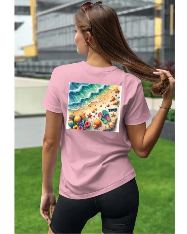Koszulka Plaża, fale i klapki UNISEX