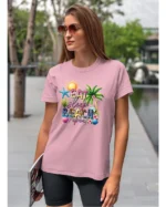 Koszulka Plażowy styl życia <br>jedz, śpij, plażuj, powtarzaj - Unisex, dla niej