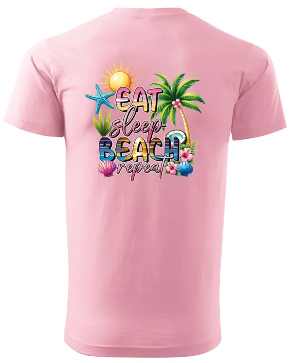 Koszulka Plażowy styl życia <br>jedz, śpij, plażuj, powtarzaj - Unisex, dla niego