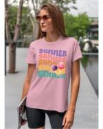 Koszulka Lato pełne smaku <br>delektuj się słodkimi chwilami - Unisex, dla niej