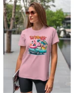Koszulka Lato pełne radości <br>wyrusz w podróż do przygód - Unisex, dla niej