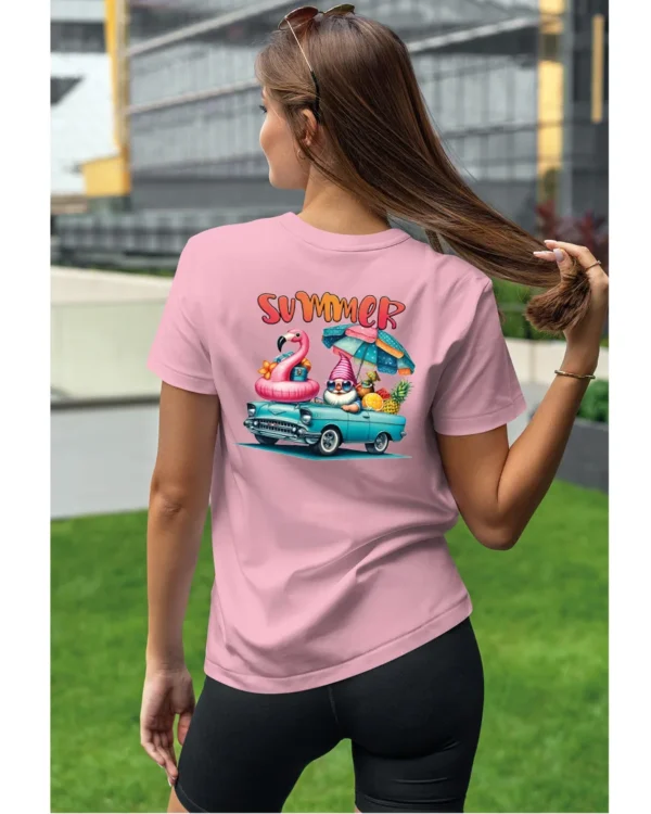 Koszulka Lato pełne radości <br>wyrusz w podróż do przygód - Unisex, dla niej