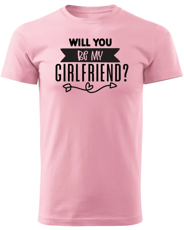 Koszulka Romantyczna propozycja, „Will you be my girlfriend?” - Unisex
