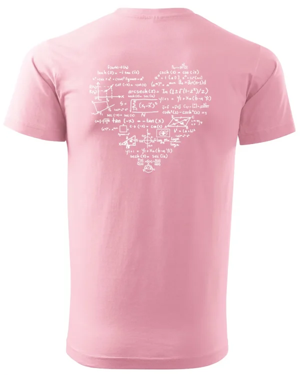 Koszulka Matematyczne serce, dla miłośników liczb – edycja White, Unisex