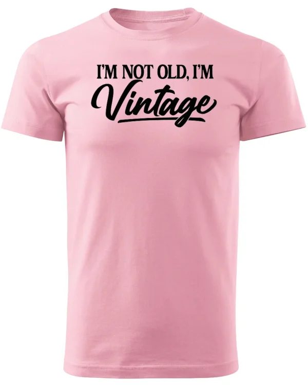 Koszulka Styl retro na co dzień, „I'm not old, I'm vintage” – edycja Midnight, Unisex