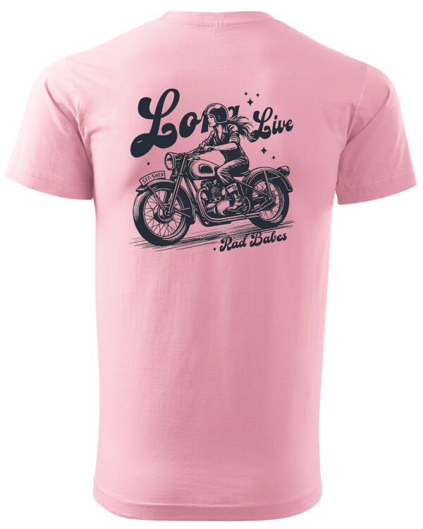 Koszulka Jazda, wolność, niezależność, „Long Live Rad Babes” – edycja Midnight, Unisex