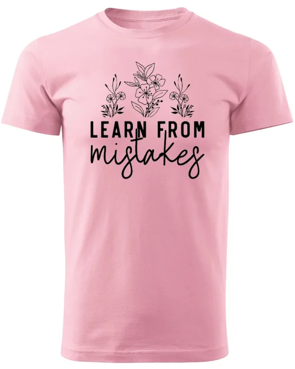 Koszulka Rozwijaj się przez błędy, „Learn from mistakes” – Unisex