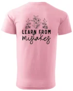 Koszulka Rozwijaj się przez błędy, „Learn from mistakes” – Unisex