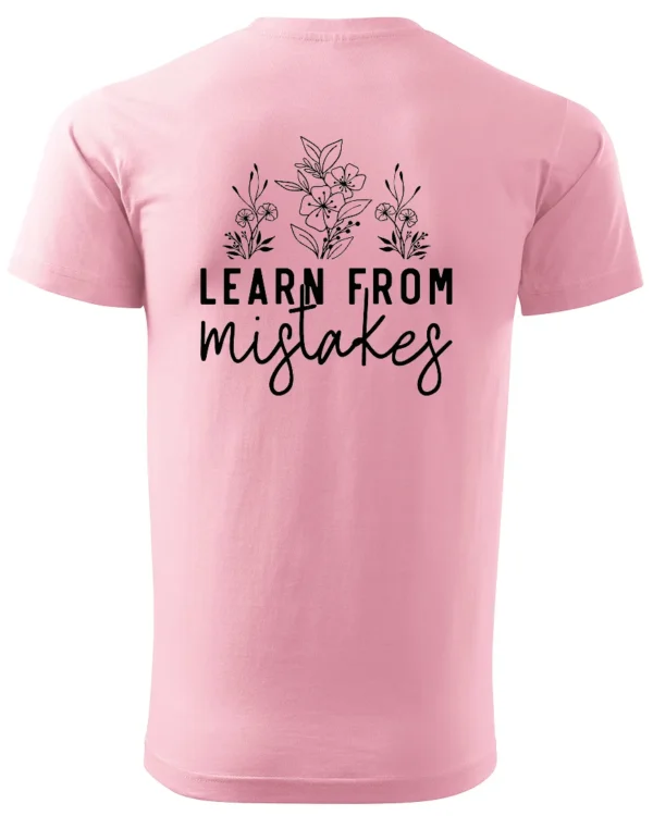 Koszulka Rozwijaj się przez błędy, „Learn from mistakes” – Unisex