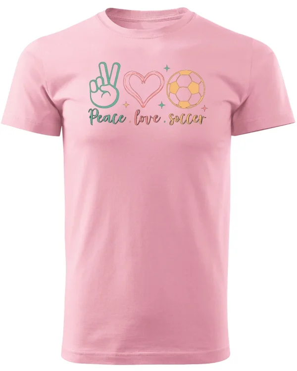 Koszulka Peace Love Soccer <br>Sport i pasja - Unisex, dla niej