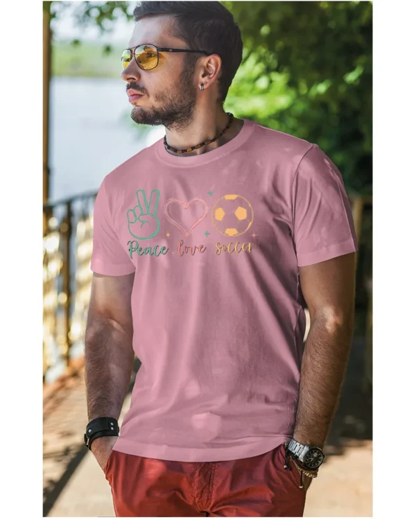 Koszulka Peace Love Soccer <br>Sport i pasja - Unisex, dla niej