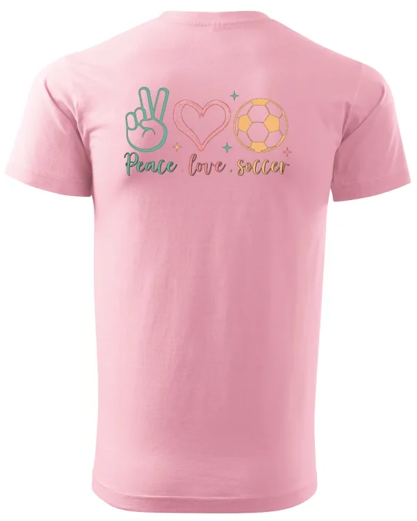 Koszulka Peace Love Soccer <br>Sport i pasja - Unisex, dla niej