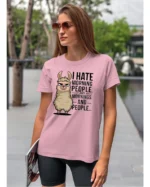 Koszulka I Hate Mornings <br>And people - Unisex, dla niej