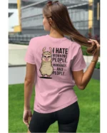 Koszulka I Hate Mornings <br>And people - Unisex, dla niej