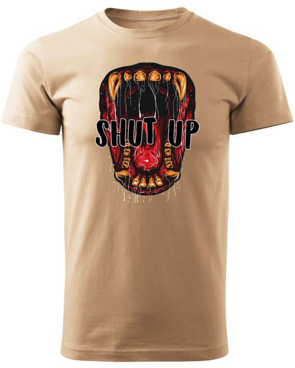Koszulka unisex napis “Shut up”, dla niej – wybierz kolor!