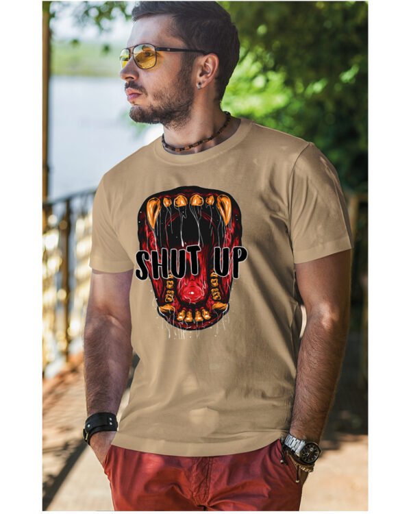 Koszulka unisex napis “Shut up”, dla niego – wybierz kolor!