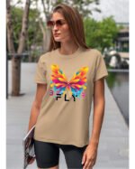 Koszulka unisex motyl “Better fly”, dla niej – wybierz kolor!