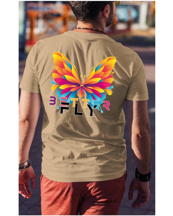 Koszulka unisex motyl “Better fly”, dla niego – wybierz kolor!