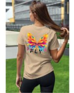 Koszulka unisex motyl “Better fly”, dla niej – wybierz kolor!