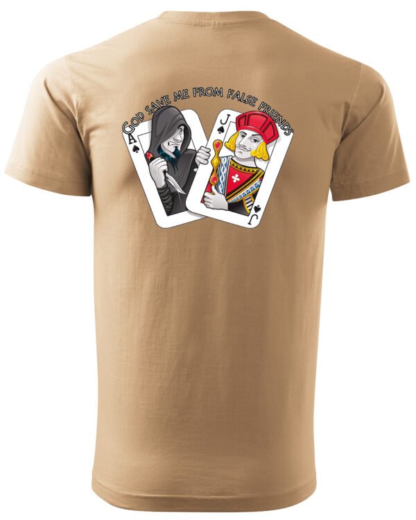 Koszulka unisex napis “God save me from false friends”, dla niej – wybierz kolor!