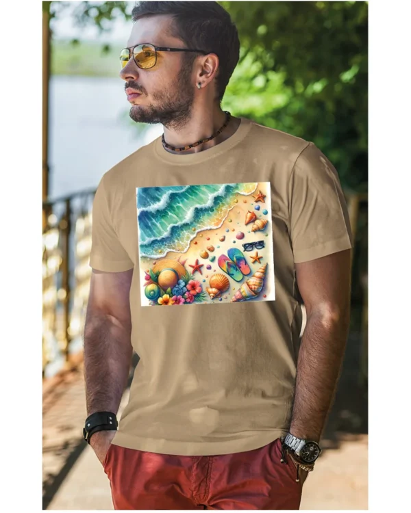 Koszulka Plaża, fale i klapki UNISEX