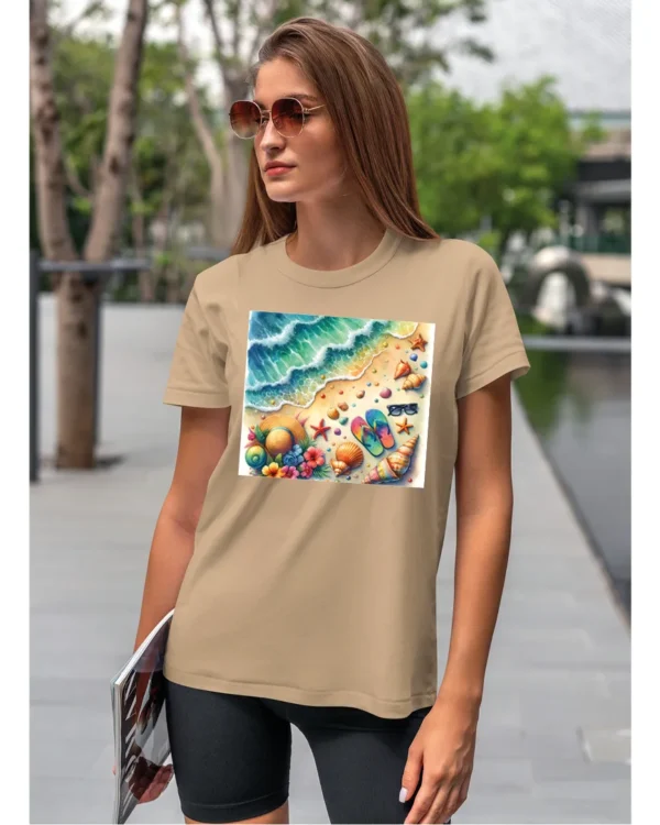 Koszulka Plaża, fale i klapki UNISEX
