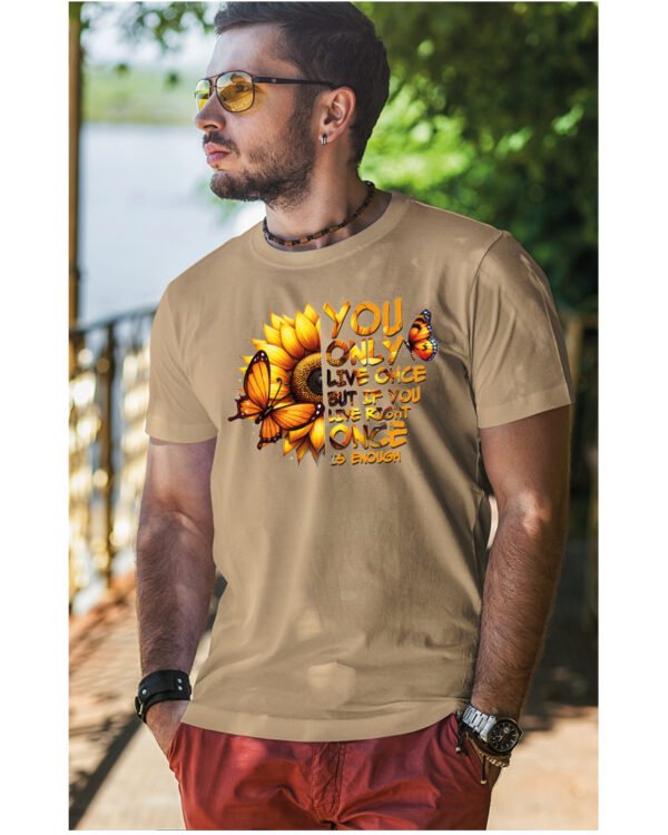 Koszulka Żyjesz tylko raz <br>ciesz się każdą chwilą - Unisex, dla niego