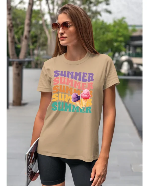 Koszulka Lato pełne smaku <br>delektuj się słodkimi chwilami - Unisex, dla niej