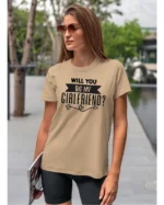 Koszulka Romantyczna propozycja, „Will you be my girlfriend?” - Unisex