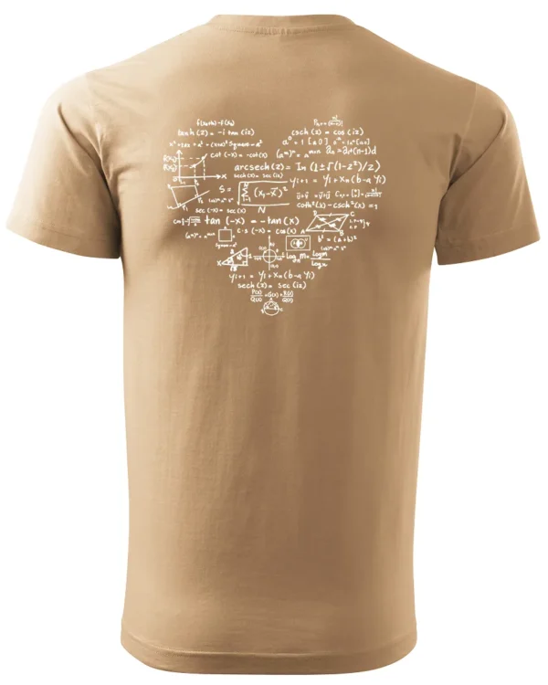 Koszulka Matematyczne serce, dla miłośników liczb – edycja White, Unisex