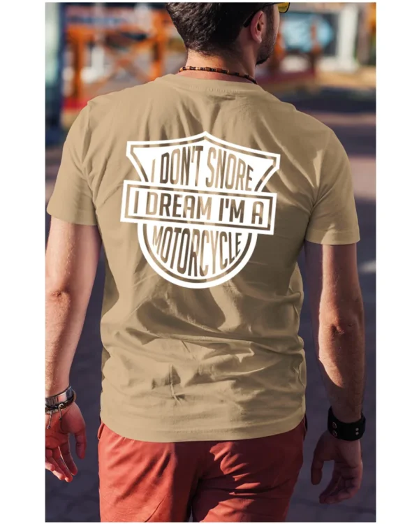 Koszulka I dont snore, I dream I’m a motorcycle – edycja White, Unisex
